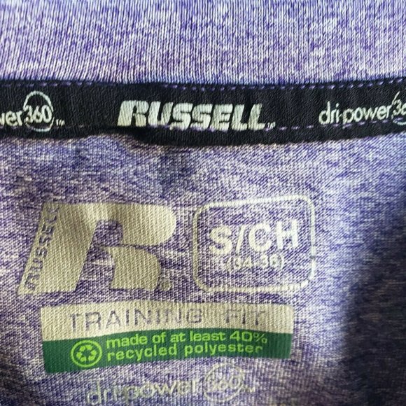 Russell Training Fit Purple Dri Power 360 Tee S/CH - Picture 3 of 4